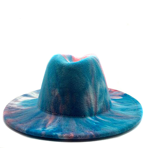 Tie Dye Felt Cowboy Hat, Structured Wide Brim Western Hat. Your choice of colors!