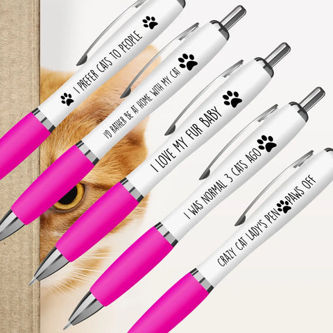 5-Pack Crazy Cat Lady Pens, by Cheeky Chops UK. – Well Done Goods, by  Cyberoptix