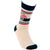 Pair of socks with text and checkered patterns on a white background. Text reads "With all due respect, fuck that."