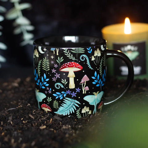 Dark Forest Mug, Ceramic Coffee Cup.