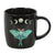Dark Forest Luna Moth Mug, Ceramic Coffee Cup.