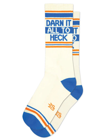 Darn It All To Heck Skate Gym Socks, by Gumball Poodle. Made in USA!
