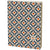 Notebook with geometric pattern and 'business bullshit schemes' text on a white background