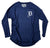 Old Tiger Stadium, Navin Field Blueprint Long Sleeve Shirt, Navy Hacci Knit Light Sweater