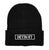 Detroit Beanie Hat, Biker Style Stencil Patch Waffle Knit Cap