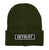 Detroit Beanie Hat, Biker Style Stencil Patch Waffle Knit Cap