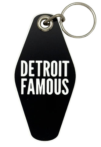 Detroit Famous Motel Style Keychain - Bag Charm, USB Tag