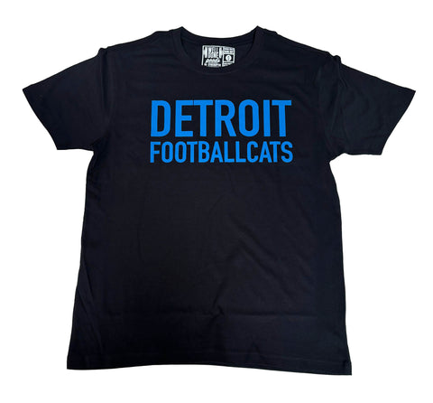 Detroit Football Cats T-shirt, Black Unisex Tee