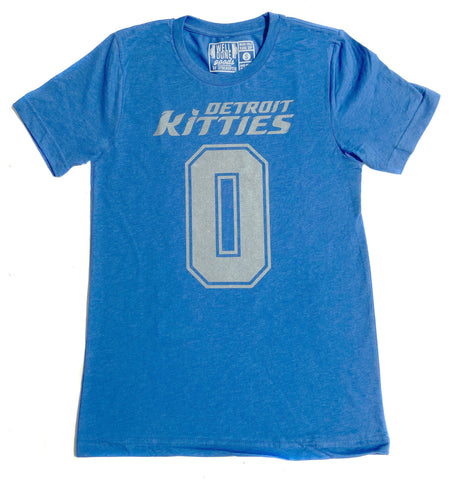 Detroit Kitties T-shirt, Unisex Tee. Front + Back Print. Purrrrrfect Detroit Meows Football Tshirt.