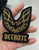 Detroit Phoenix Rising Patch. Hood Bird Parody, Iron-on Embroidered Patch