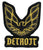 Detroit Phoenix Rising Patch. Hood Bird Parody, Iron-on Embroidered Patch