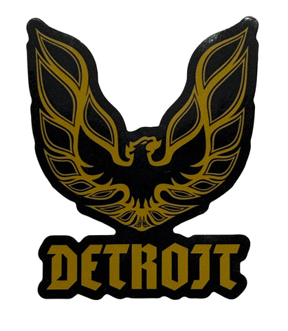 Detroit Phoenix Rising Sticker. 3" Outdoor-Safe Gloss Vinyl Sticker