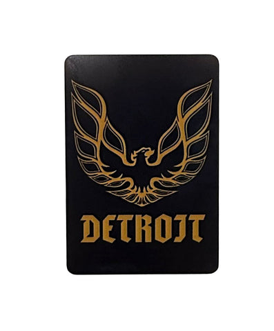 Detroit Phoenix Rising Magnet, Aluminum Refrigerator Magnet, Detroit Souvenir