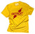Detroit Original T-Shirt - Never Fake It! Classic Red on Yellow