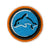 Dolphin. Detroit Rave Scouts D-Merit Badge, 1.5" Iron-on Embroidered Patch