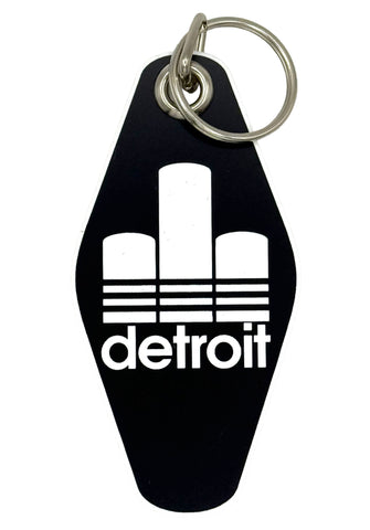 Detroit Ren Cen Motel Style Keychain - Trefoil Bag Charm