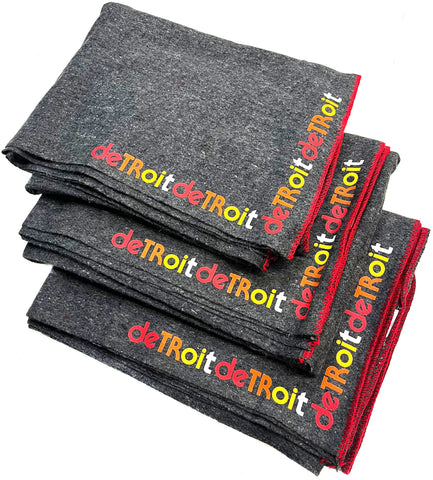 Detroit Rhythm Blanket, Wool Blend Picnic Blanket, Decorative Throw