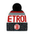 Black and Red Detroit Beanie w/Pom Pom! Go Red Wings!