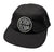 Detroit Techno 5-Panel Cap. Cotton Military Style, Camp Cap in Black, Olive or Grey