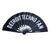 Detroit Techno Fan. Large black printed fabric clack fan