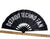 Detroit Techno Fan. Large black printed fabric clack fan