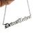 Stainless steel Detroit Techno Necklace, Old English Script