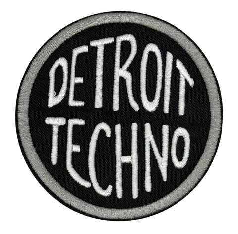 Detroit Techno Patch. 2.75" Round, Iron-on Embroidered Patch