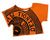 Manhole Cover Women's Crop Top. Detroit Tire Print, Orange