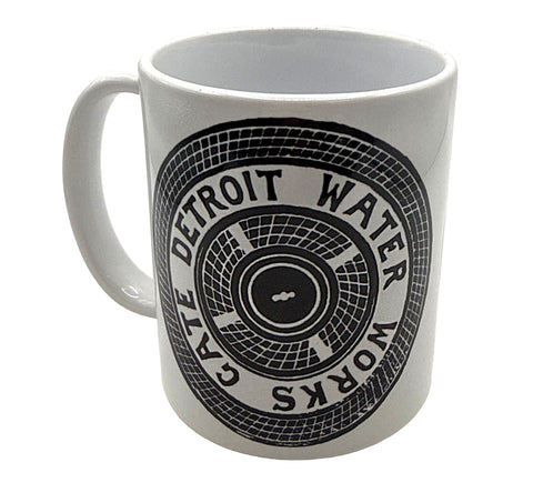 Detroit Tire Manhole Cover Ceramic Mug, Coffee Cup