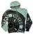 Manhole Cover Pullover Hoodie, Sea Foam Fleece - Detroit Tire Print