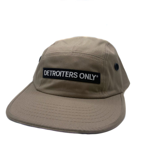 Detroiters Only Tan 5 Panel Hat