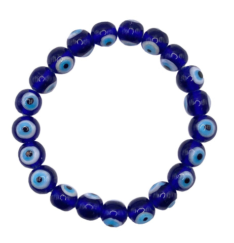 Glass Evil Eye Mala Bracelet