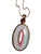 Mixed Metal Fordite Pendants: Copper Bezel & Rose Gold Chain. Detroit Agate Necklace