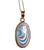 Mixed Metal Fordite Pendants: Copper Bezel & Rose Gold Chain. Detroit Agate Necklace