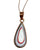 Mixed Metal Fordite Pendants: Copper Bezel & Rose Gold Chain. Detroit Agate Necklace