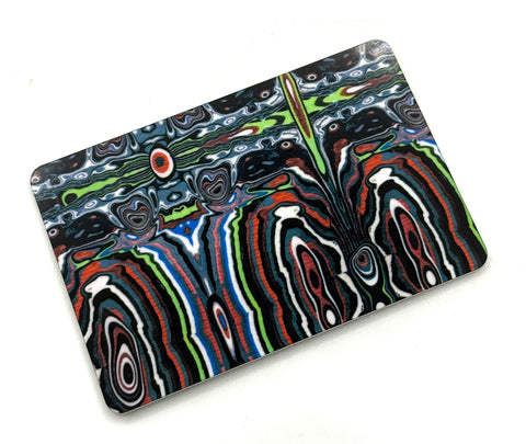 Fordite Print Magnet, Aluminum Refrigerator Magnet, Michigan Souvenir