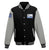 Detroit Fun Police Varsity Jacket, Black & Grey Letterman Style Fleece