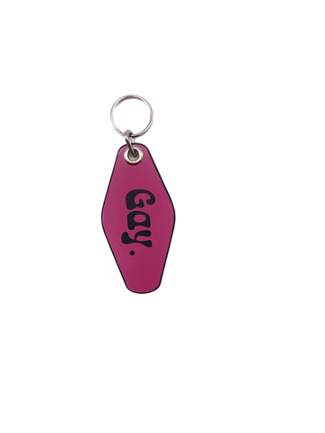 Gay. , Motel Style Keychain