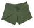 Manhole Cover Women's Raw Edge Fleece Shorts, Military Green - Detroit Tire Print