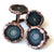 Black Solar Quartz Stalactite Cufflinks, Electroformed Copper