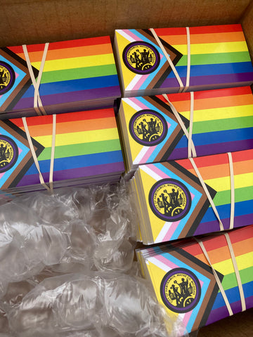 Hamtramck Pride Flag Sticker - Pack of 100 Hamtramck Rainbow Flag Stickers