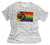 Hamtramck PRIDE Flag T-Shirt. City rainbow flag, white marble unisex crew neck tee