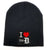 I Love the D Beanie  I ❤️ the D Embroidered Patch Skullcap, Brimless No-Cuff Beanie.