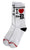 White socks with 'I ❤️ the D' text and red heart on a white background