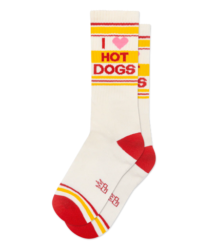 I Heart Hot Dogs Socks, by Gumball Poodle. Made in USA!
