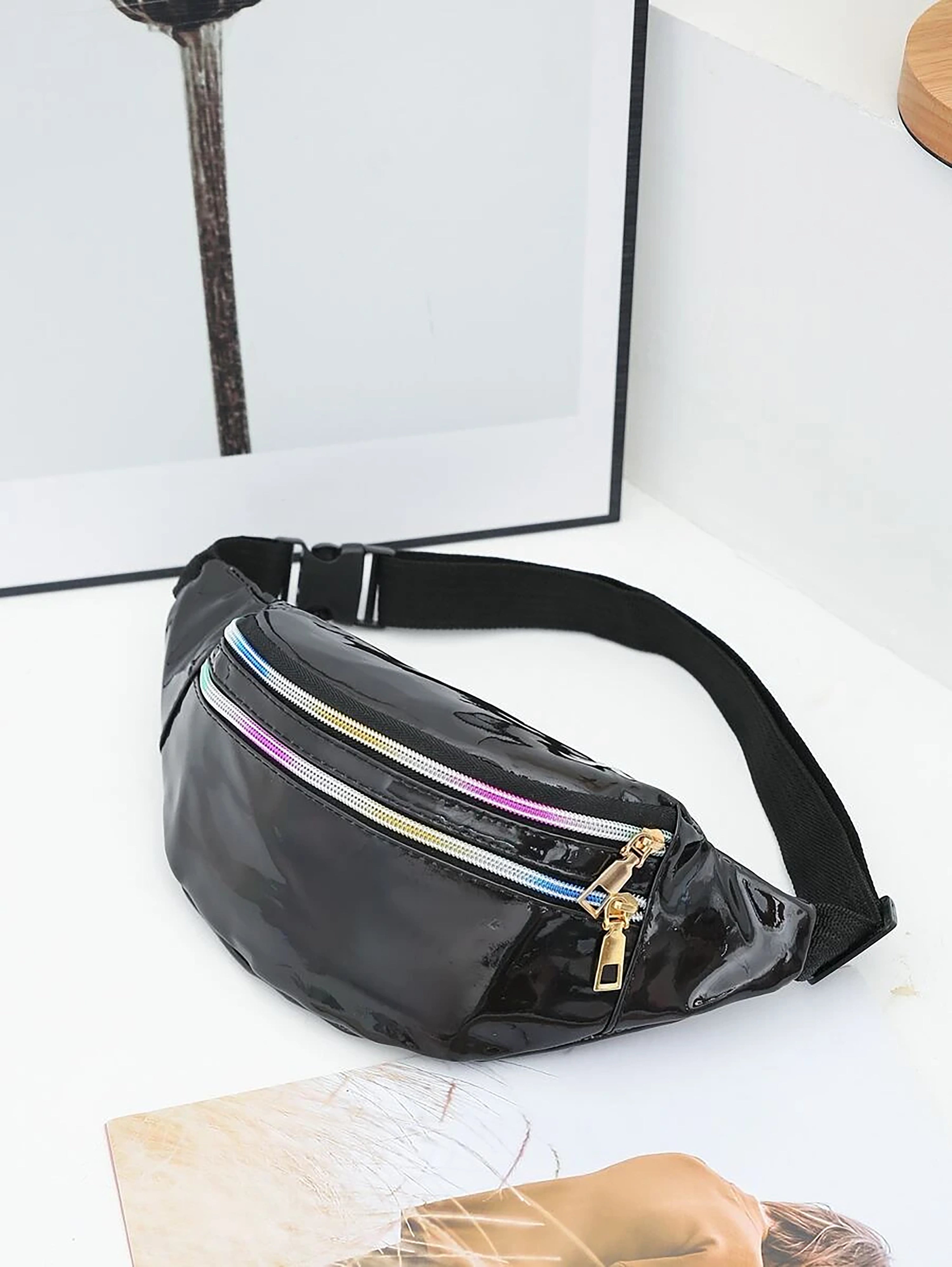 バッグ BadhopMcm fanny pack MAXTOP Large Crossbody Fanny Pack with 4-Zipper Pockets