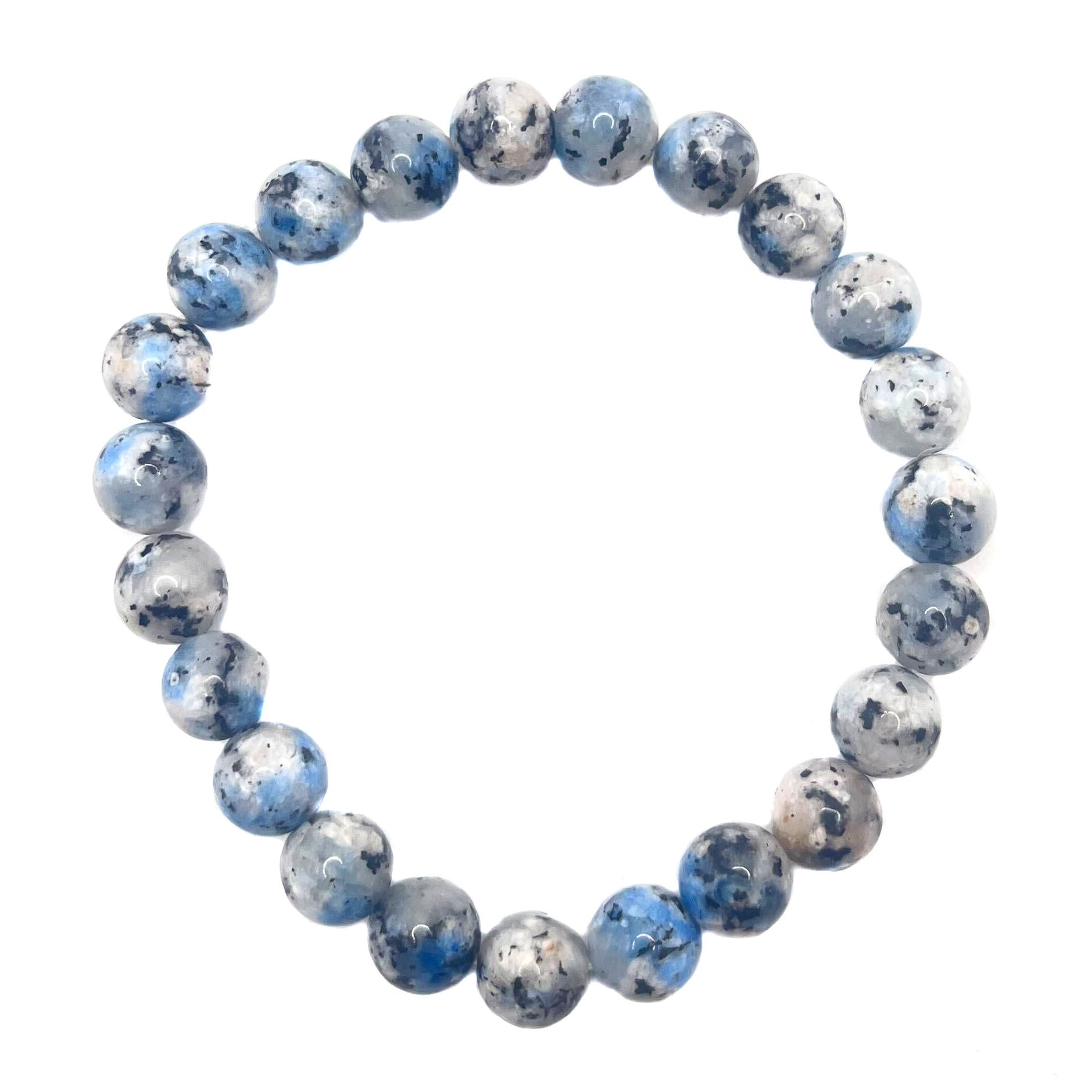 K2 Jasper Stretch Azurite Granite Stone Bead Mala Bracelet Well Done Goods, by Cyberoptix