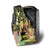 X-Large Bismuth Crystal Ring, Gunmetal Patina Electroformed Copper, Wide Band. Size 8.5