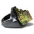 X-Large Bismuth Crystal Ring, Gunmetal Patina Electroformed Copper, Wide Band. Size 8.5