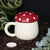 Mushroom Mug with Lid, Ceramic Coffee Cup.